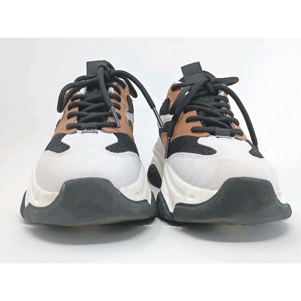 Madden NYC Womens Sneaker's Size 8.5 Muliti Color White w Brown Black - Picture 2 of 12